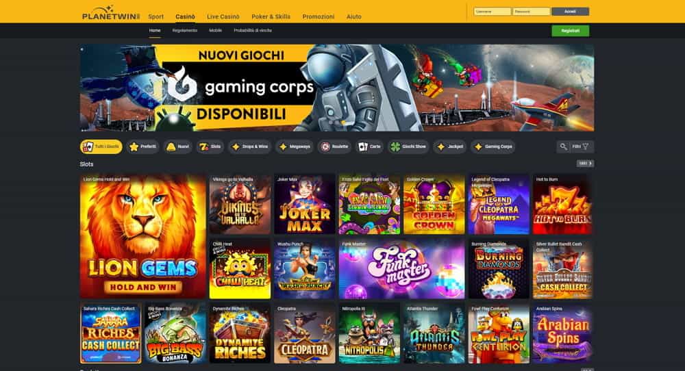 casino online games list